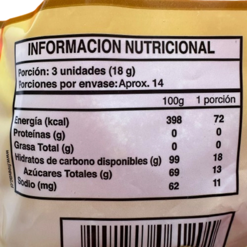 PACK 5 CARAMELOS GAJITOS NARANJA LIMON MERELLO 250G - 3