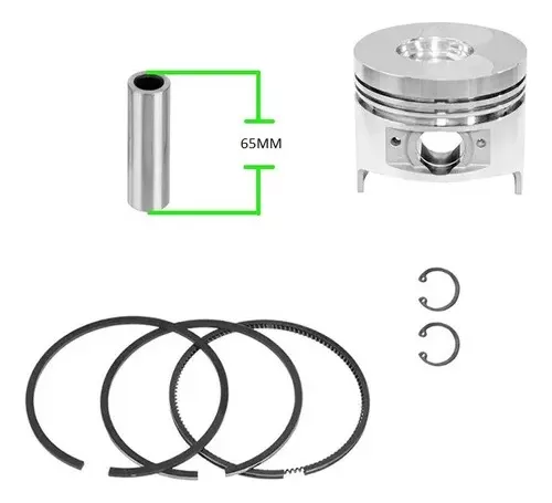 KIT DE PISTÓN Y ANILLOS MOTOR 186FA - 3