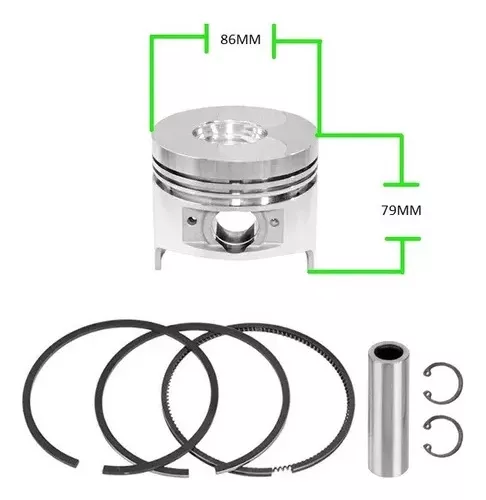 KIT PISTON ANILLOS PARA MOTOR 186F - 2