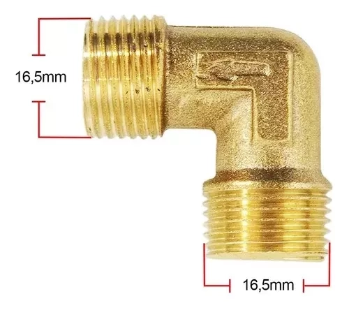 CODO COMPRESOR 90° X 16,5MM X 16,5MM - 2