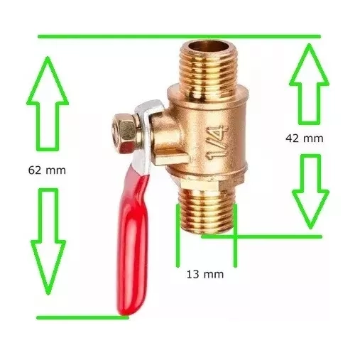 LLAVE DE PASO 1/4 COMPRESOR - 2