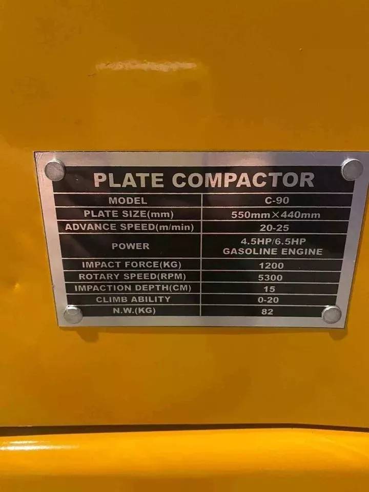 PLACA COMPACTADORA A GASOLINA 6.5 HP - 15KN - 90KGS - 3