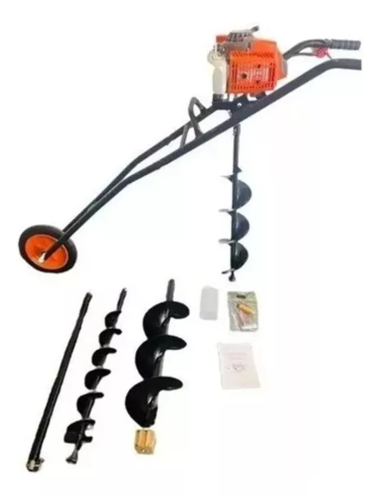 AHOYADOR BARRENO 63CC CON RUEDAS+3 BROCAS+EXTENSIÓN-ENVIO GR - 1
