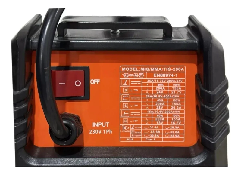 SOLDADORA 3 EN 1 200A PRO MIG/TIG/MMA + MASCARA DE SOLDAR - 2