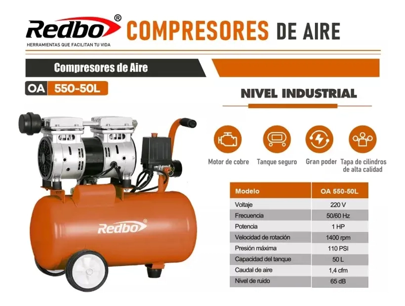COMPRESOR SILENCIOSO DENTAL PROFESIONAL 50L - 2