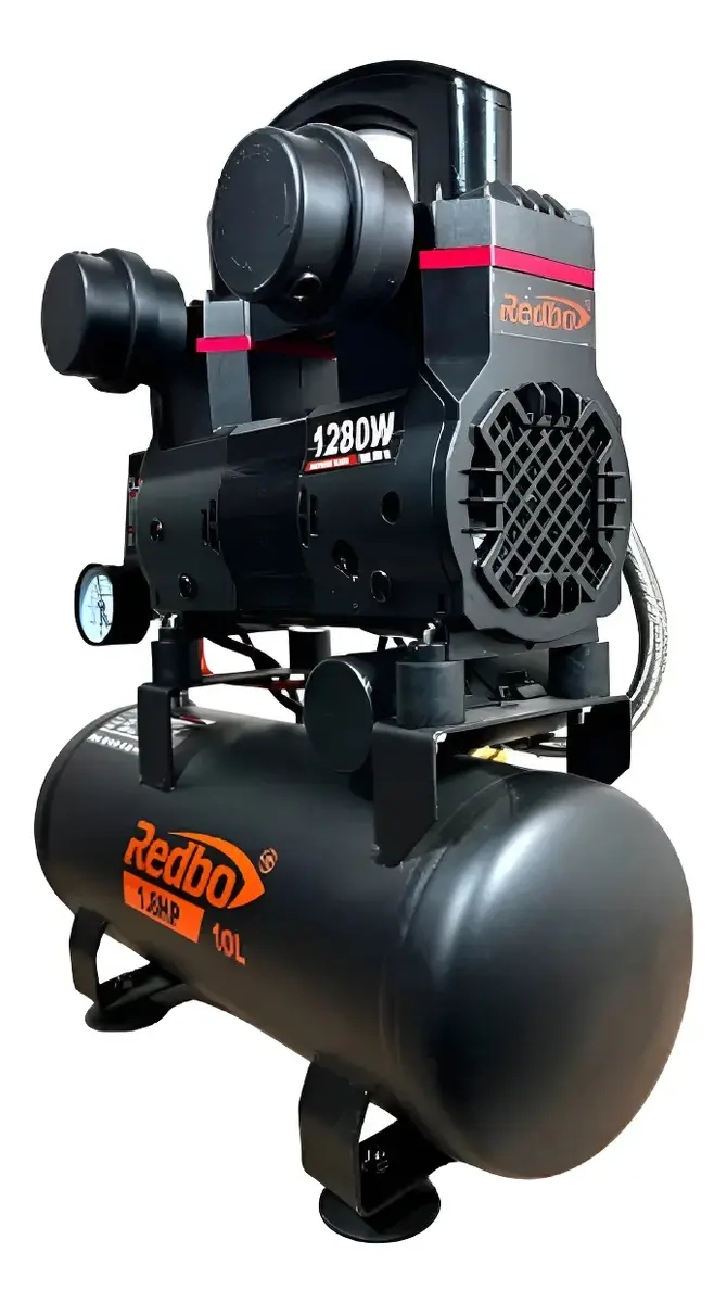 COMPRESOR DE AIRE SILENCIOSO ACN-1280-10L NEGRO - 3
