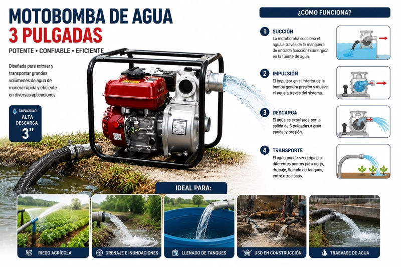 MOTOBOMBA DE AGUA 2 PULGADAS - 2