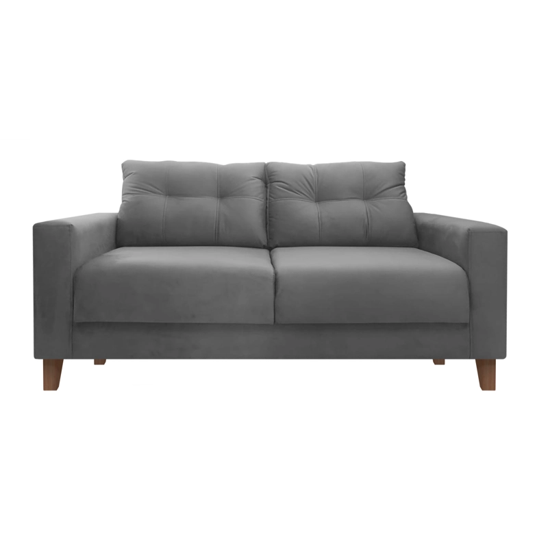 SOFA FAZCA ATILIANO 3 CUERPOS FELPA Gris
