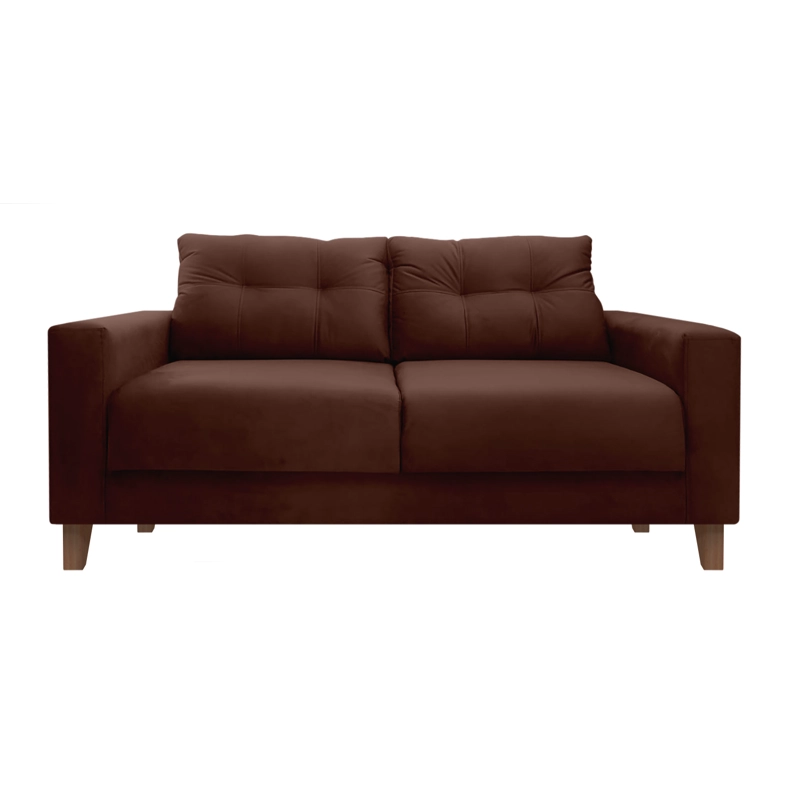 SOFA FAZCA ATILIANO 3 CUERPOS FELPA Chocolate