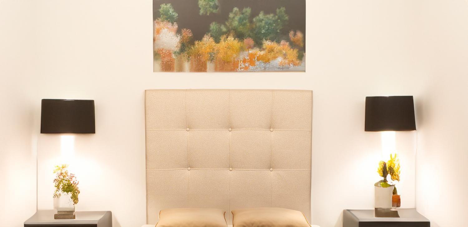 RESPALDO DISEÑOS VALESTRINI 1.5 PLAZAS LINO BEIGE - 1