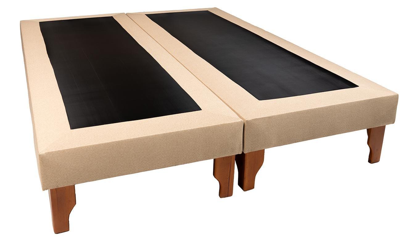 BASE CAMA DISEÑOS VALESTRINI DOS PLAZAS LINO BEIGE - 1
