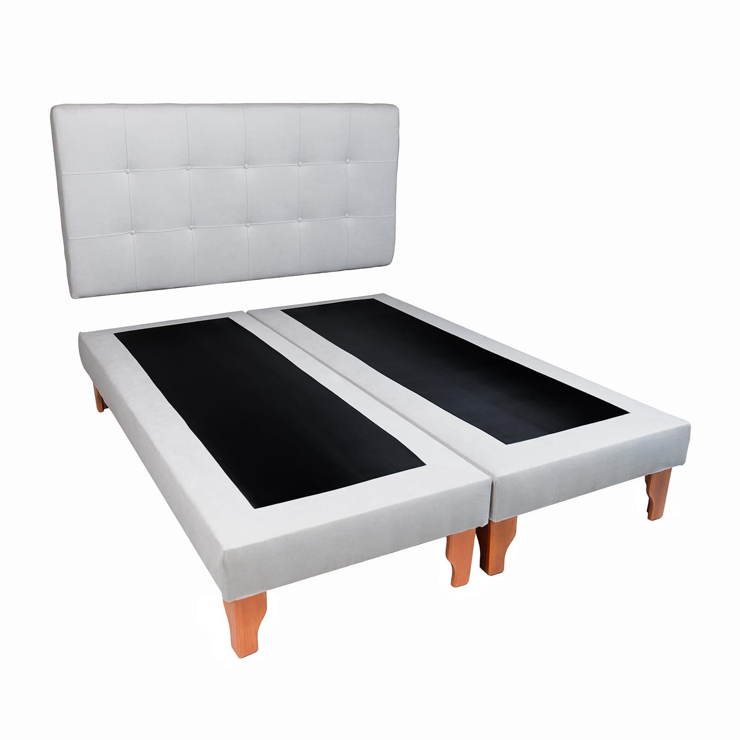 CAMA DISEÑOS VALESTRINI KING LINO GRIS - 1