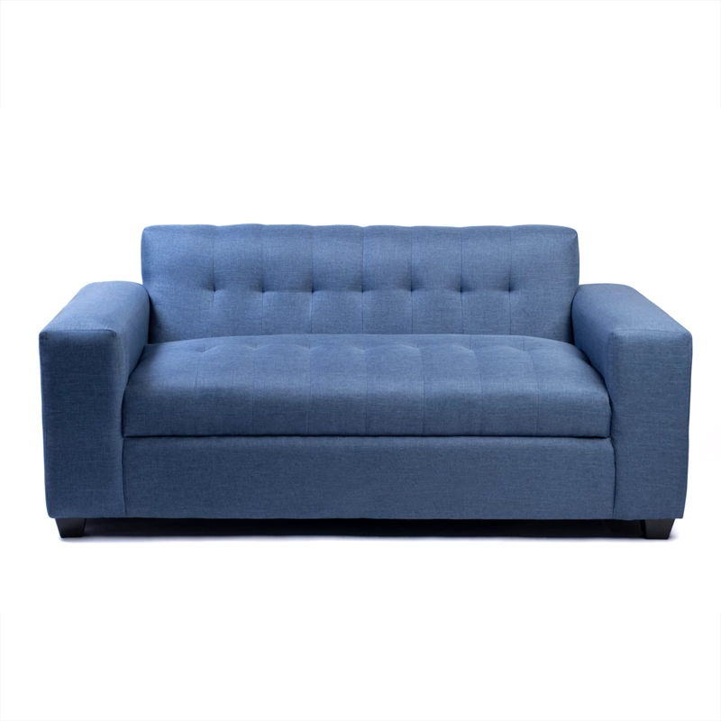 SOFÁ DISEÑOS VALESTRINI 2 CUERPOS LINO AZUL INDIGO - 2