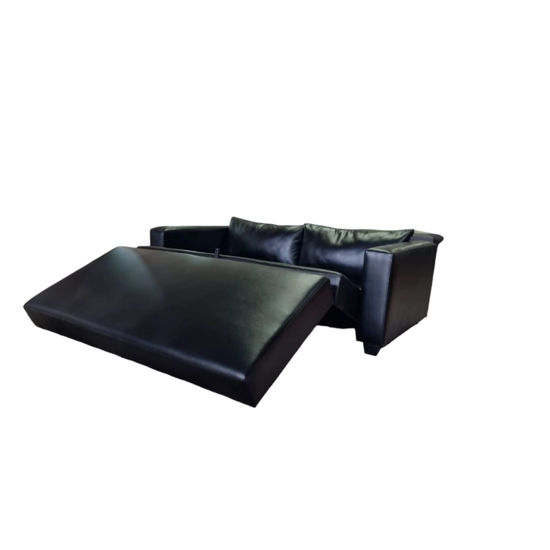 SOFÁ DISEÑOS VALESTRINI 2 CUERPOS NEGRO CAMA MULTIFUNCIONAL - 2