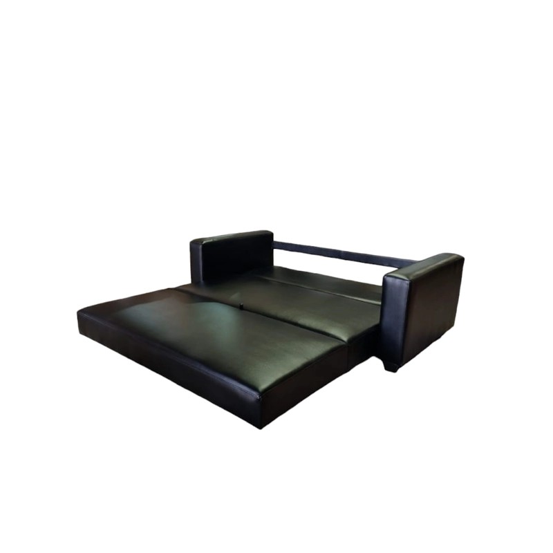 SOFÁ DISEÑOS VALESTRINI 2 CUERPOS NEGRO CAMA MULTIFUNCIONAL - 4