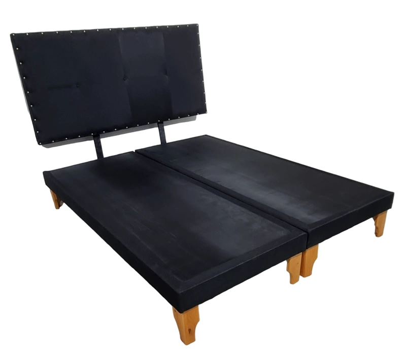 CAMA EUROPEA DISEÑOS VALESTRINI KING LINO NEGRO - 1