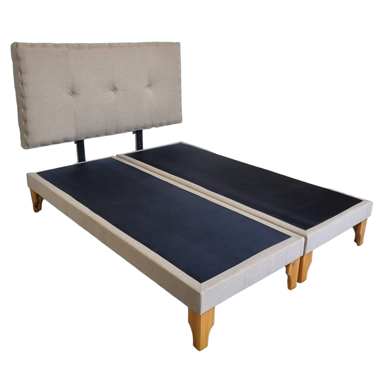 CAMA EUROPEA DISEÑOS VALESTRINI DOS PLAZAS LINO BEIGE - 2