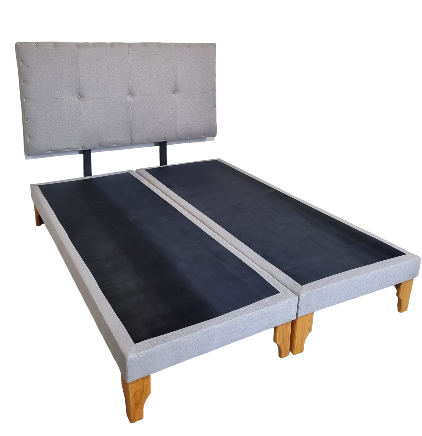 CAMA EUROPEA DISEÑOS VALESTRINI KING LINO GRIS CLARO - 1