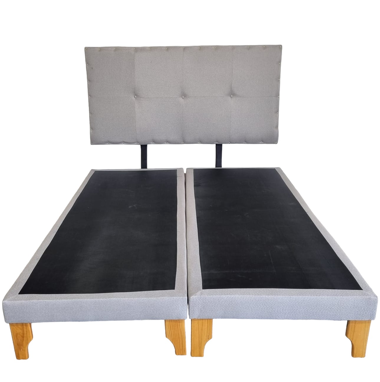 CAMA EUROPEA DISEÑOS VALESTRINI KING LINO GRIS CLARO - 2