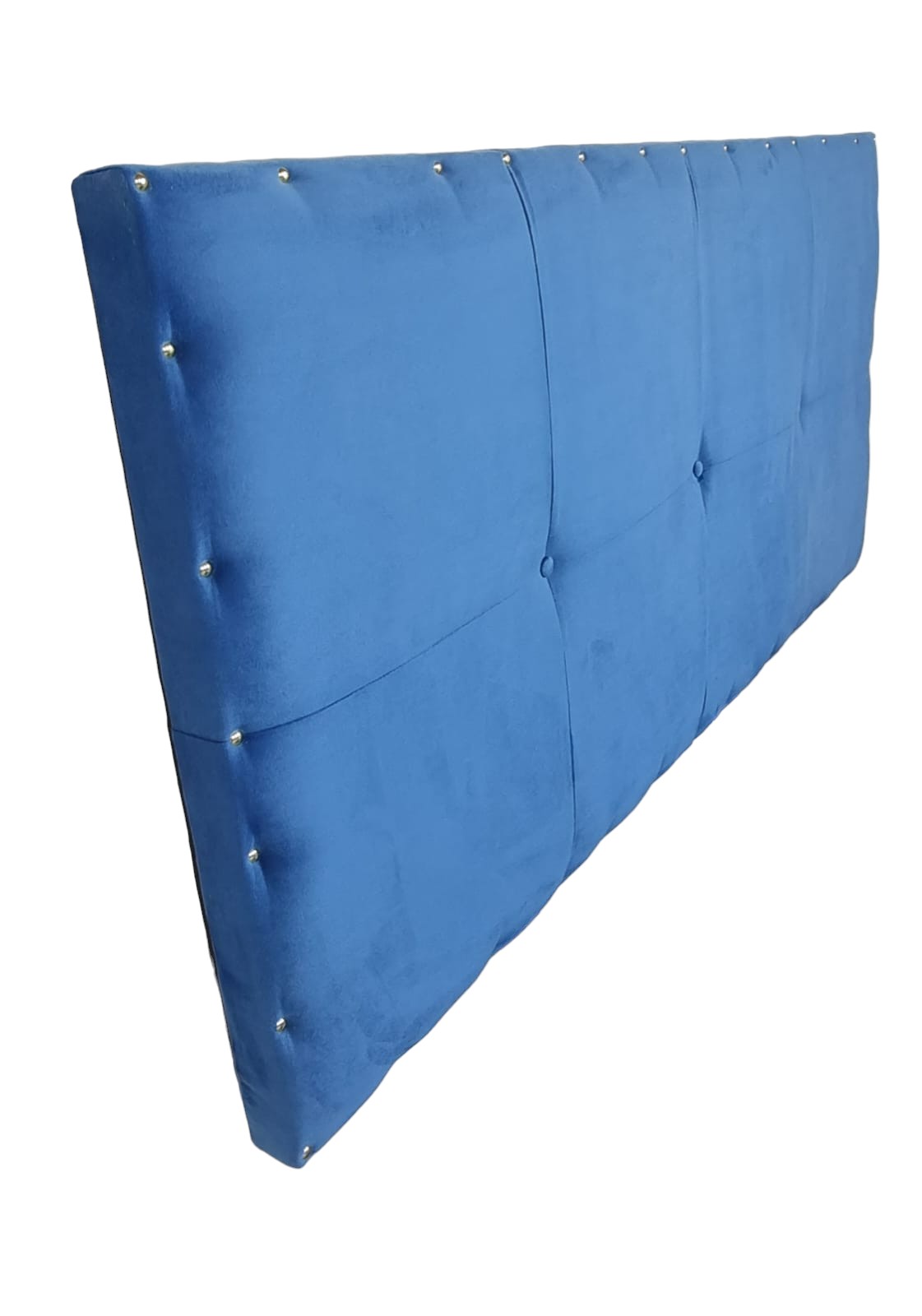 CAMA EUROPEA DISEÑOS VALESTRINI KING FELPA AZUL - 4