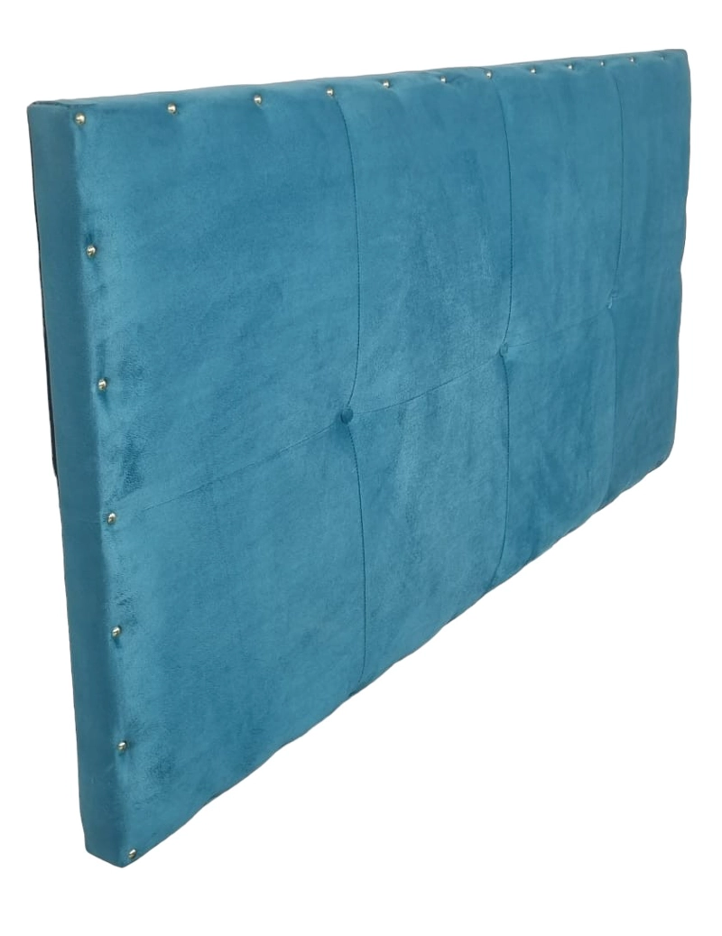 CAMA EUROPEA DISEÑOS VALESTRINI KING FELPA TURQUESA - 3