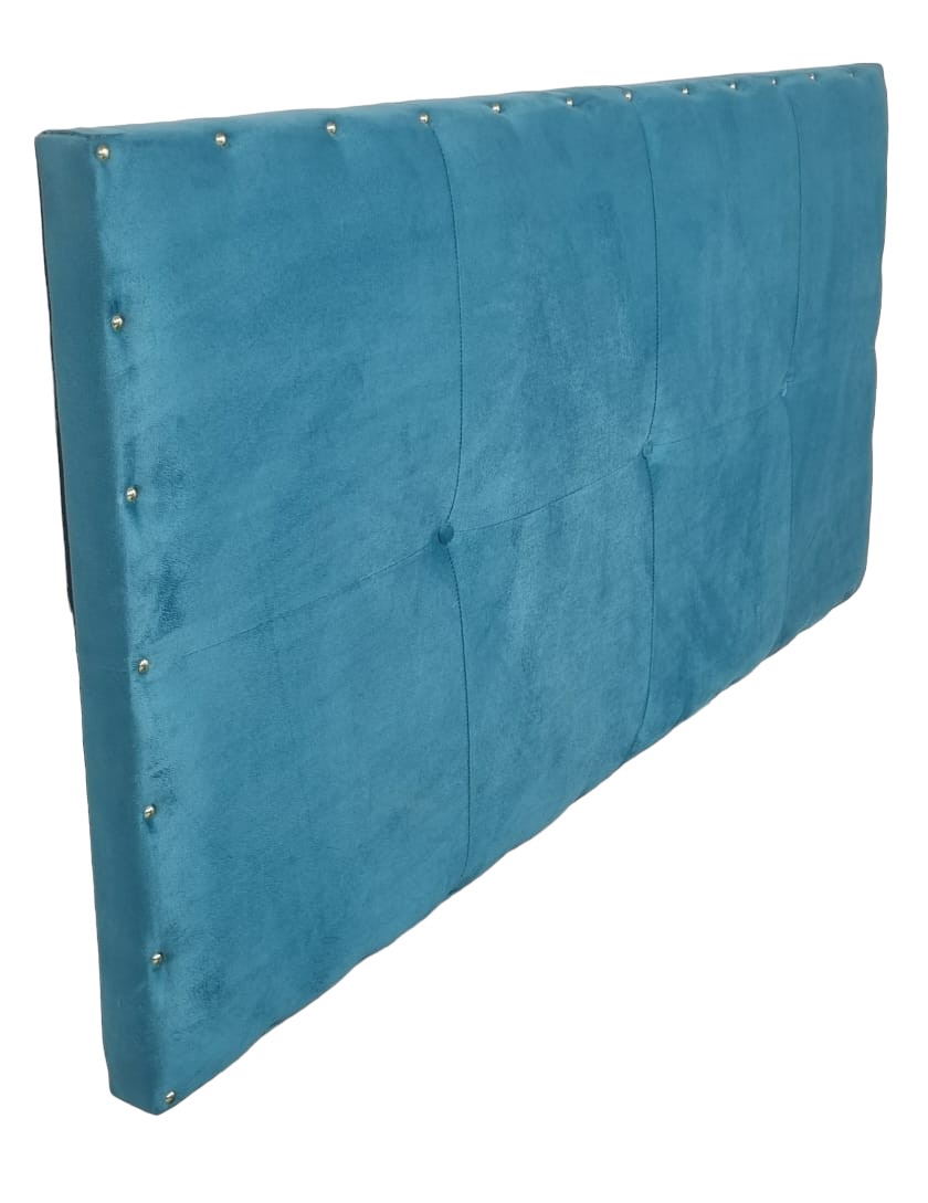 CAMA EUROPEA DISEÑOS VALESTRINI KING FELPA TURQUESA - 3