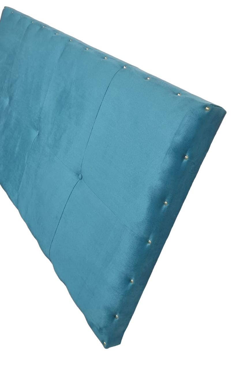 CAMA EUROPEA DISEÑOS VALESTRINI KING FELPA TURQUESA - 4