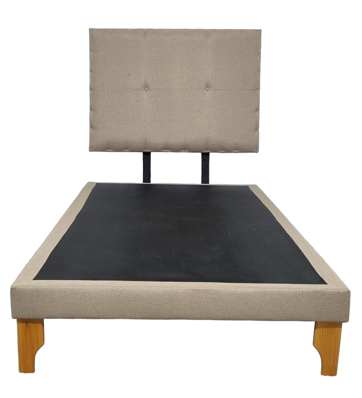 CAMA EUROPEA DISEÑOS VALESTRINI PLAZA LINO BEIGE - 1