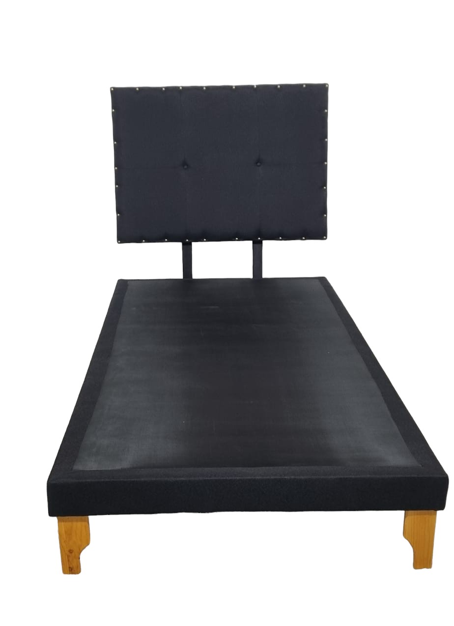CAMA EUROPEA DISEÑOS VALESTRINI PLAZA LINO NEGRO - 1
