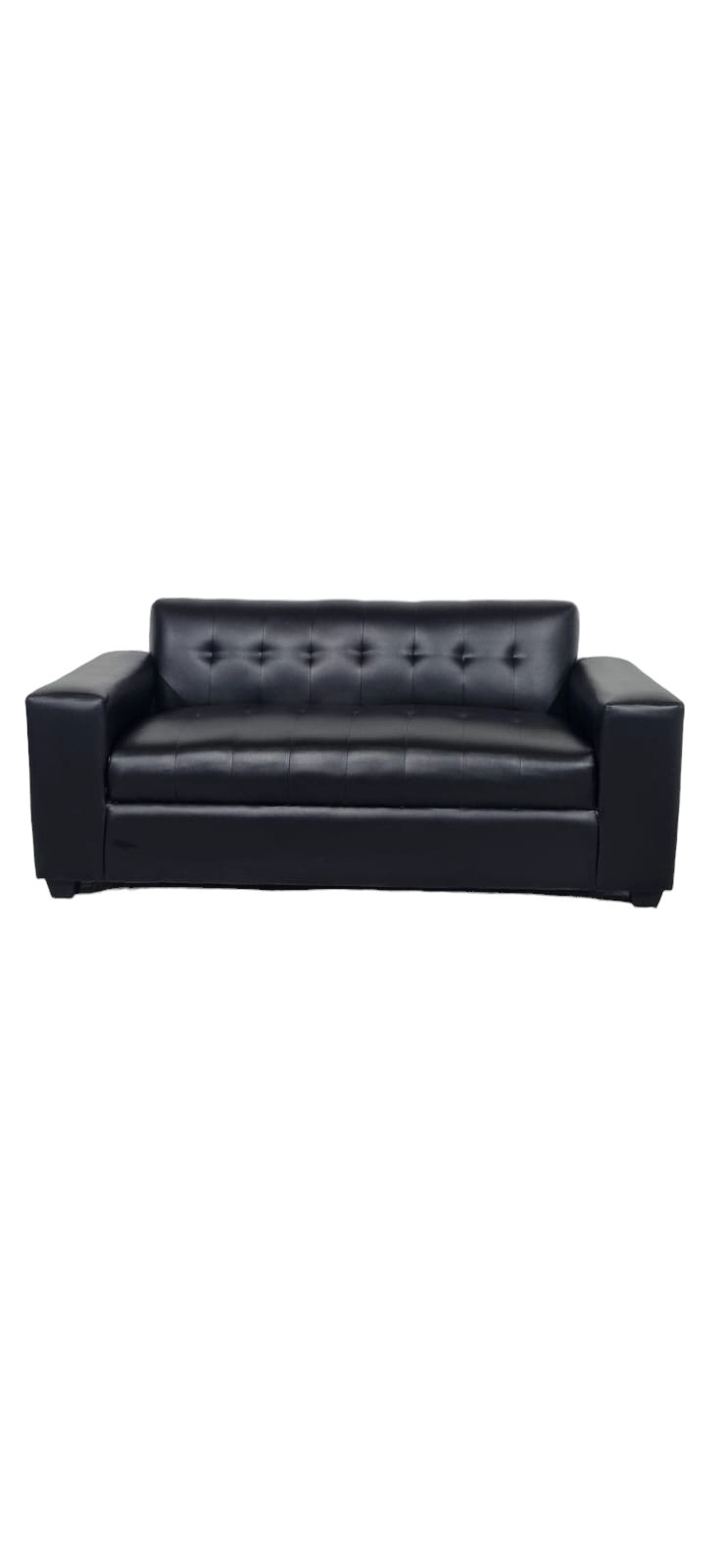 SOFÁ DISEÑOS VALESTRINI NEGRO 3 CUERPOS ECOCUERO - 1