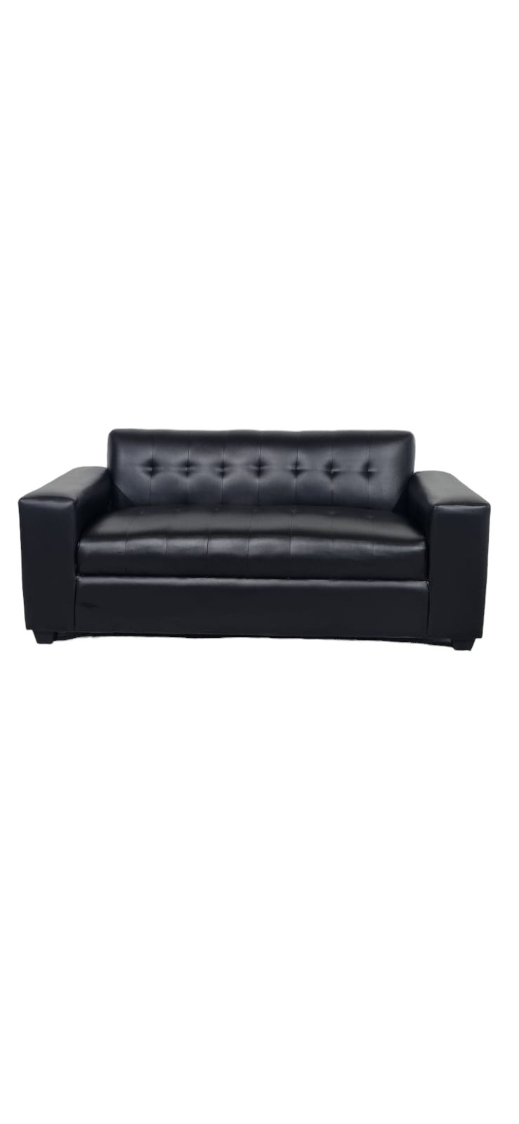 SOFÁ DISEÑOS VALESTRINI NEGRO 3 CUERPOS ECOCUERO - 1