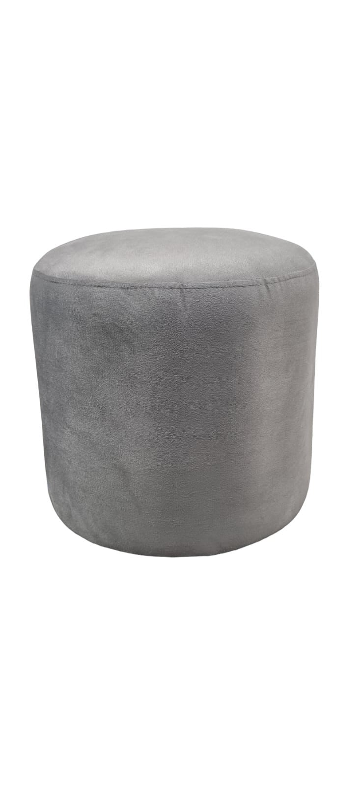 POUFF DISEÑOS VALESTRINI GRIS CLARO REDONDO FELPA - 1