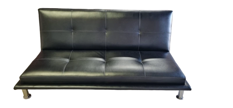 SOFÁ DISEÑOS VALESTRINI NEGRO CAMA ECOCUERO - 1