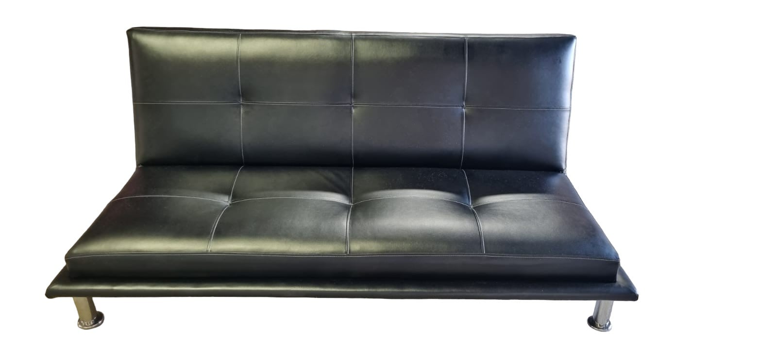 SOFÁ DISEÑOS VALESTRINI NEGRO CAMA ECOCUERO - 1