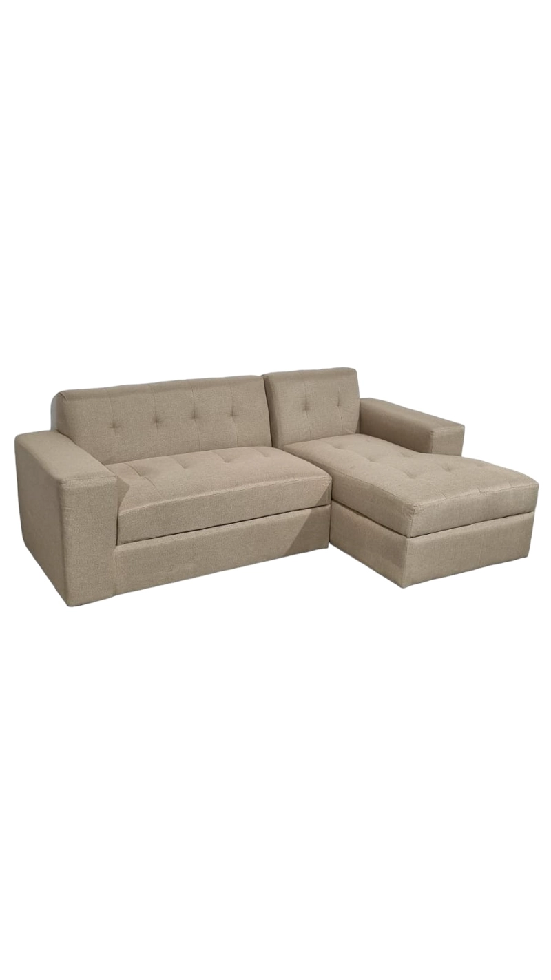 SOFÁ DISEÑOS VALESTRINI 4 CUERPOS LINO BEIGE SECCIONAL EN DIVAN DERECHO - 2