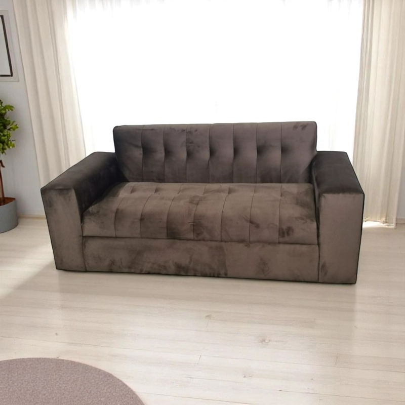 JUEGO LIVING DISEÑOS VALESTRINI FELPA CHOCOLATE - 4