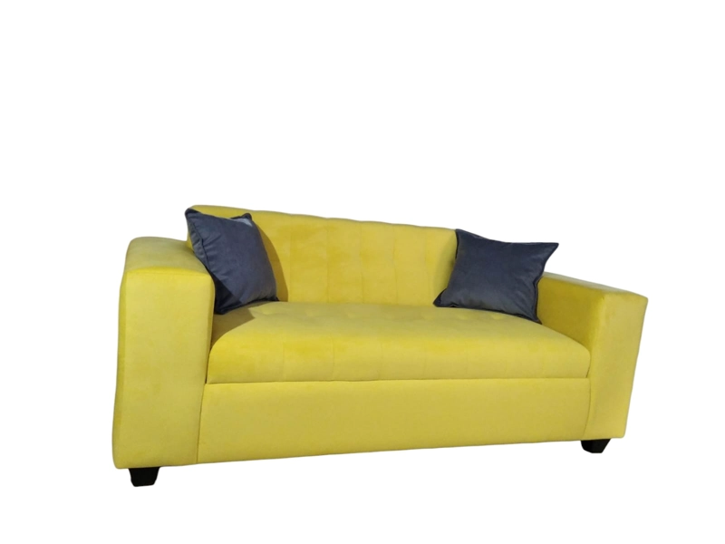 SOFÁ DISEÑOS VALESTRINI 3 CUERPOS FELPA AMARILLO OCRE - 2