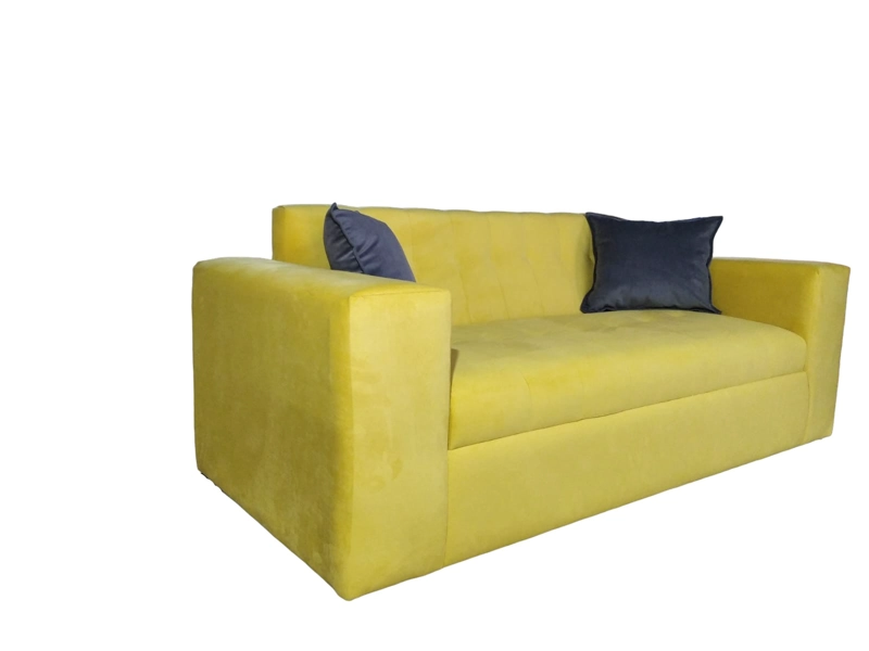 SOFÁ DISEÑOS VALESTRINI 3 CUERPOS FELPA AMARILLO OCRE - 4
