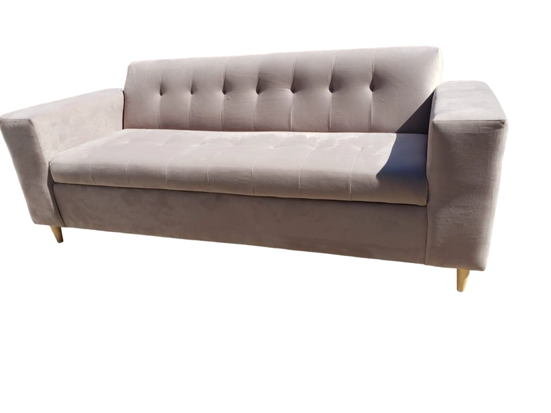 SOFÁ DISEÑOS VALESTRINI 3 CUERPOS FELPA BEIGE - 1