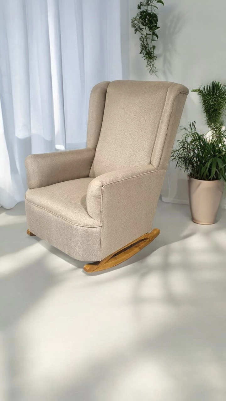 SILLÓN DISEÑOS VALESTRINI LINO BEIGE MECEDOR - 1