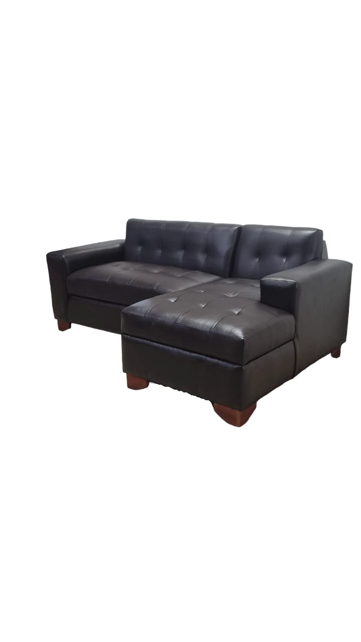 SOFÁ DISEÑOS VALESTRINI 4 CUERPOS CHOCOLATE SECCIONAL EN ECOCUERO DIVAN DERECHO - 1