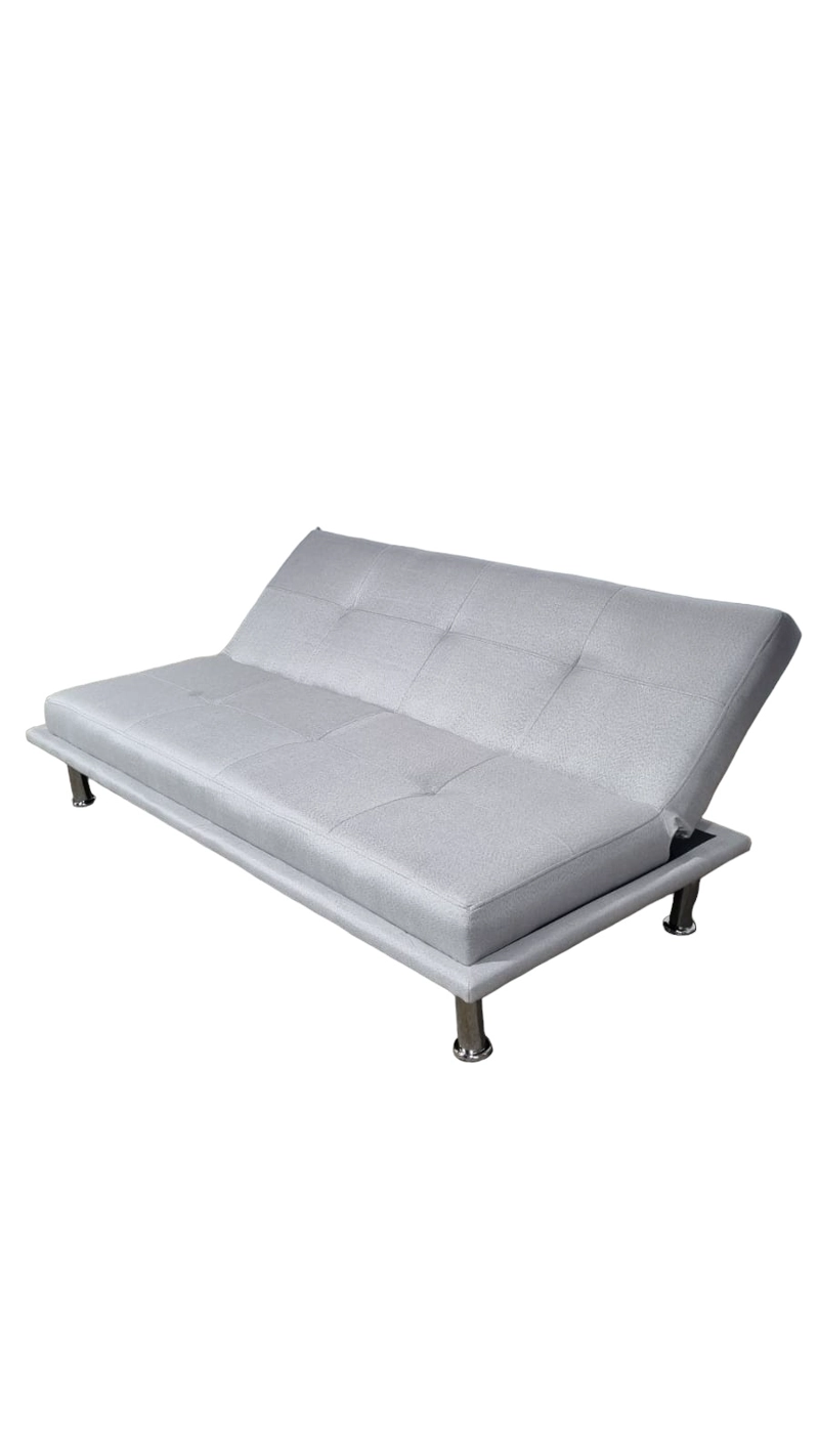 SOFÁ DISEÑOS VALESTRINI 2 CUERPOS LINO GRIS CLARO CAMA - 3