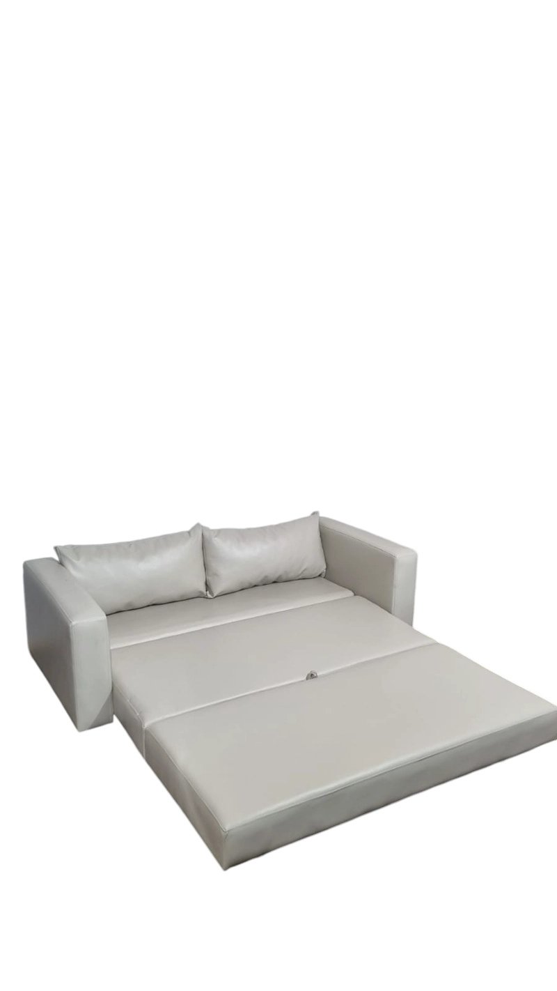 SOFA CAMA MULTIFUNCIONAL ECOCUERO BEIGE - 2