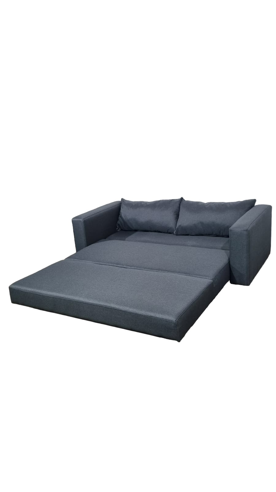 SOFÁ DISEÑOS VALESTRINI 2 CUERPOS LINO GRIS CAMA MULTIFUNCIONAL - 3