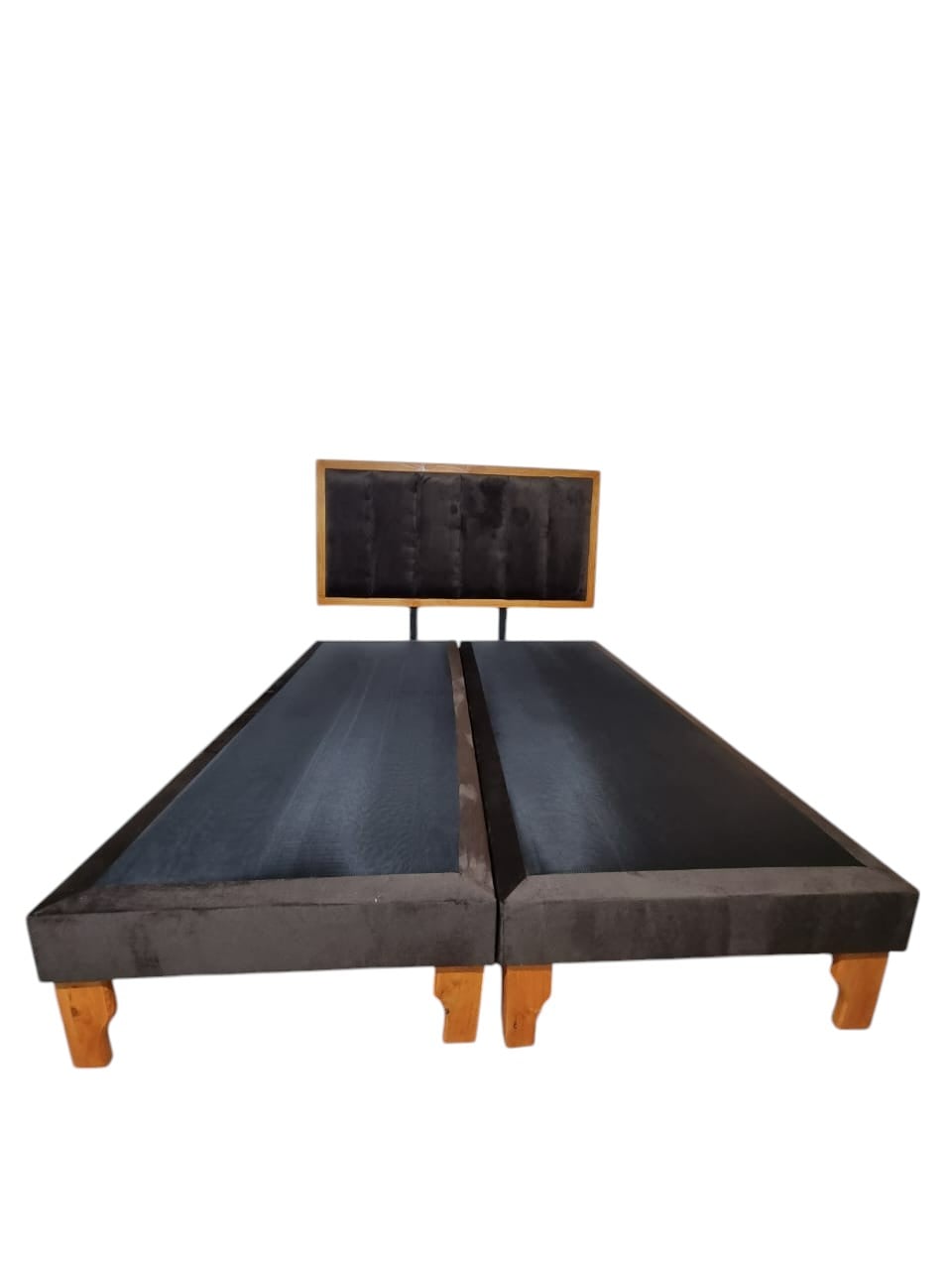 CAMA PREMIUN DOS PLAZAS FELPA CHOCOLATE - 1