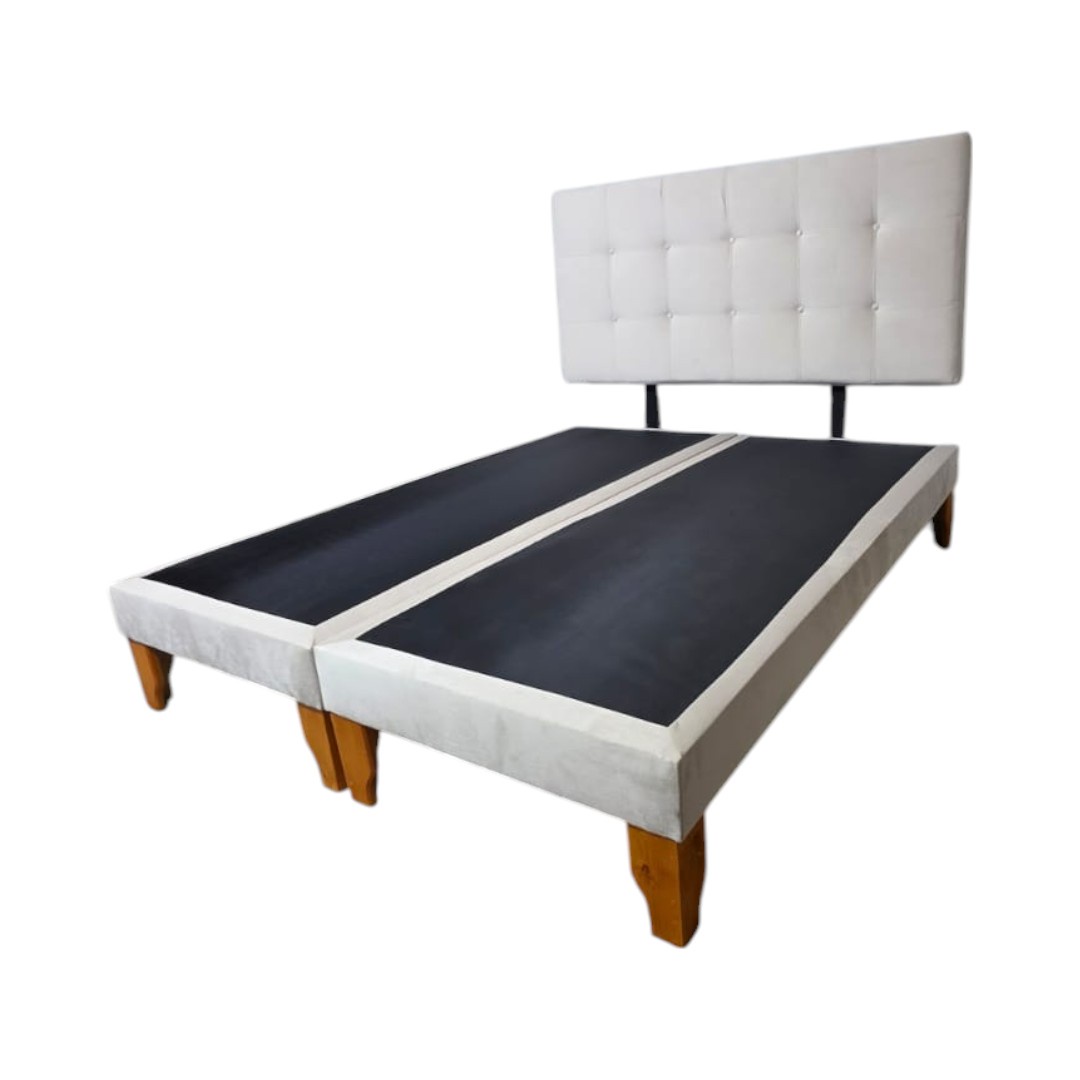 CAMA DOS PLAZAS FELPA CRUDO - 2