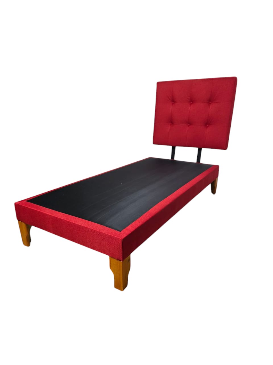 CAMA PLAZA Y MEDIA LINO ROJO - 1