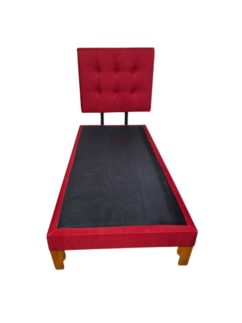 CAMA PLAZA Y MEDIA LINO ROJO - 2