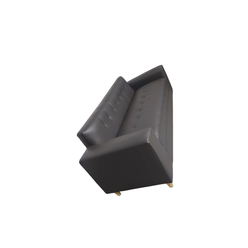SOFA TRES CUERPOS ECOCUERO GRIS - 2