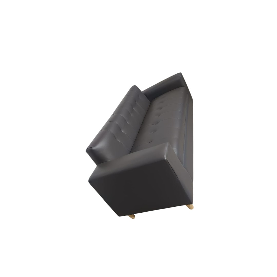 SOFA TRES CUERPOS ECOCUERO GRIS - 2